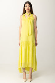 Manila Grace Abito Lungo con Scollo All'americana A082VU LIME