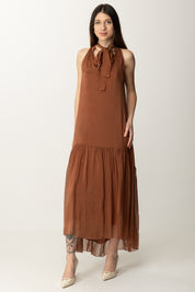 Manila Grace Abito Lungo con Scollo All'americana A082VU TERRA