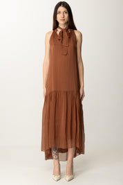 Manila Grace Abito Lungo con Scollo All'americana A082VU TERRA