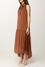 Manila Grace Abito Lungo con Scollo All'americana A082VU TERRA