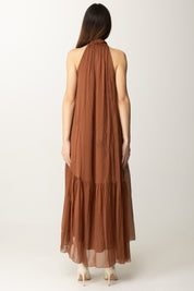 Manila Grace Abito Lungo con Scollo All'americana A082VU TERRA