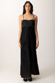 Pinko Abito Lungo con Spalline Sottili 104844 A2BV NERO LIMOUSINE