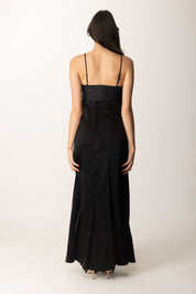 Pinko Abito Lungo con Spalline Sottili 104844 A2BV NERO LIMOUSINE