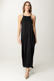 Meme Road Abito Lungo con Spalline Sottili M2362A NERO