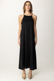 Meme Road Abito Lungo con Spalline Sottili M2362A NERO