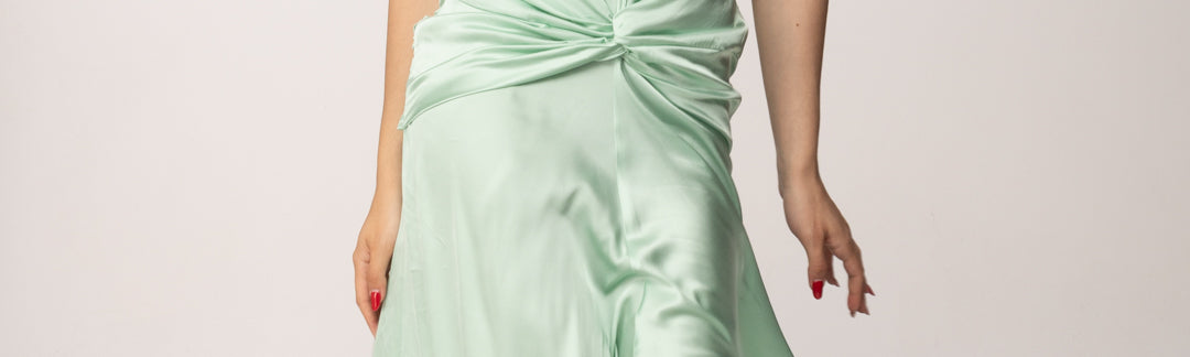 Patrizia Pepe Abito Lungo Da Cerimonia con Inserto Gioiello 2A3048 A775 LIGHT AQUA