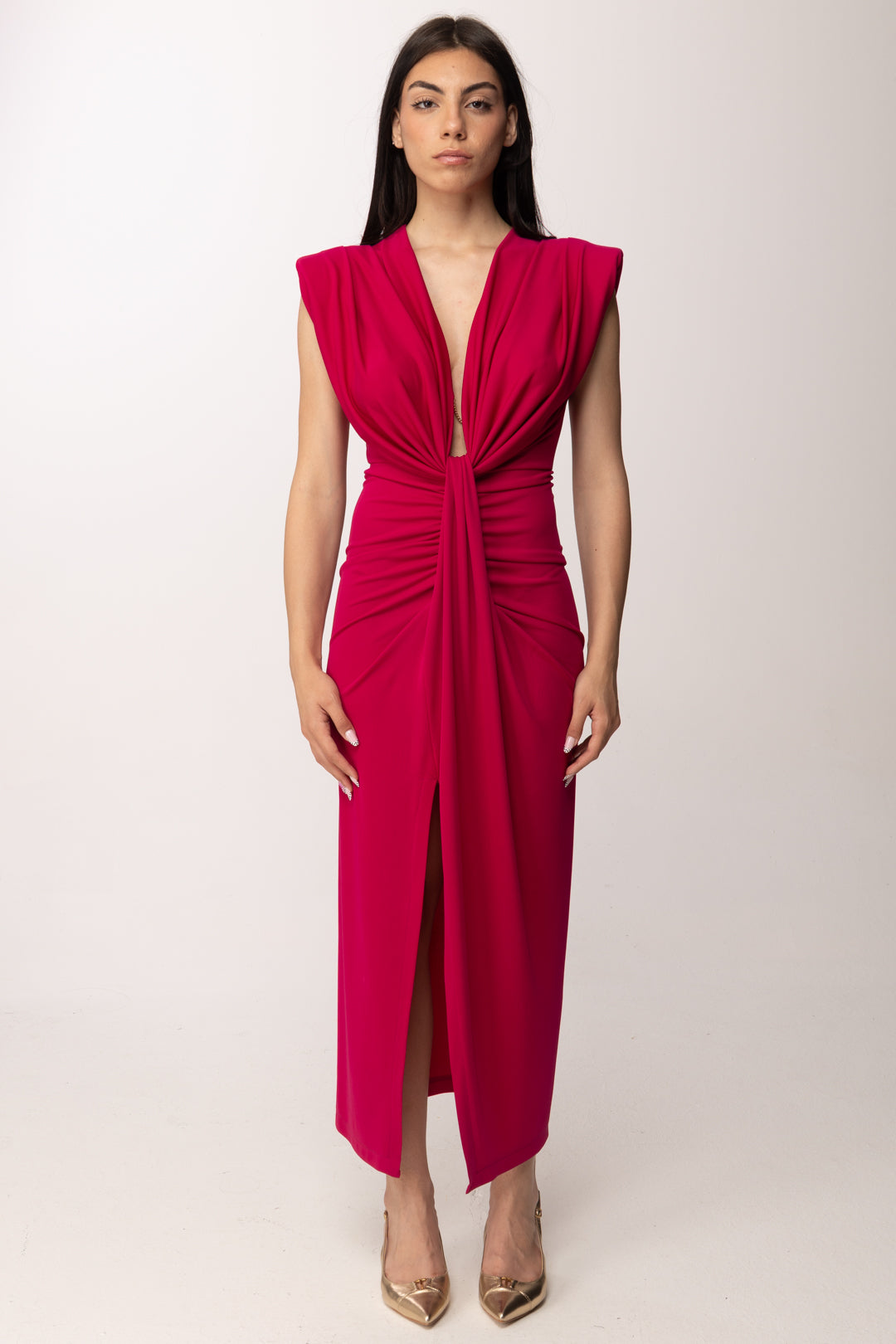 Imperial Abito Lungo Drappeggiato Imperial AFYOLSD FUXIA