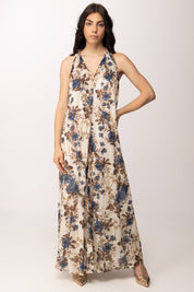 Khloe Femme Abito Lungo Flare con Stampa Fiori 26468 FANTASIA 1