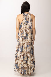 Khloe Femme Abito Lungo Flare con Stampa Fiori 26468 FANTASIA 1