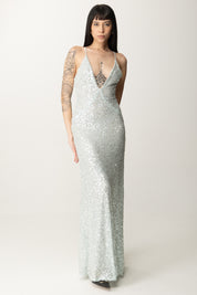 Aniye By Abito Lungo Full Pailettes Rose 185625 AGATHA