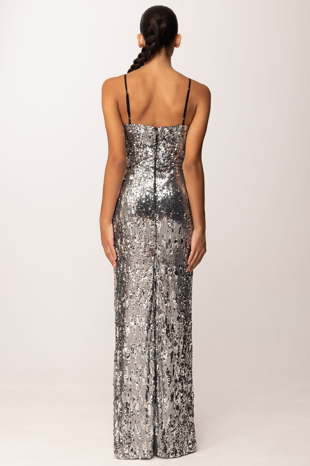 Long Dress Full Sequins with Thin Straps