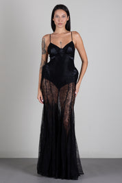 Elisabetta Franchi Abito Lungo In Jersey con Scollo Halter ABR2767E2 NERO