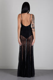 Elisabetta Franchi Abito Lungo In Jersey con Scollo Halter ABR2767E2 NERO