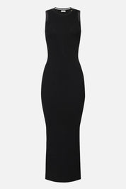 Elisabetta Franchi Abito Lungo In Maglia a Costine AM08B56E2 NERO