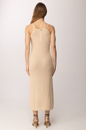 Twin-set Abito Lungo In Maglia a Rete 261AT3020 CASHEW