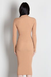 Elisabetta Franchi Abito Lungo In Maglia con Colletto Polo AM08B66E2 PELLE