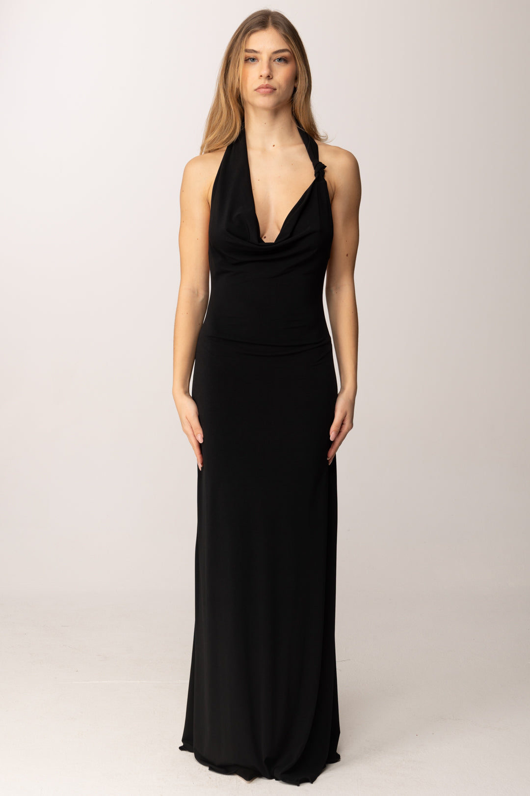 Aniye By Abito Lungo Norah con Nodo 185243 BLACK VINYL