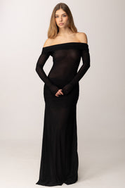 Aniye By Abito Lungo Off-shoulder Xena 185166 BLACK VINYL