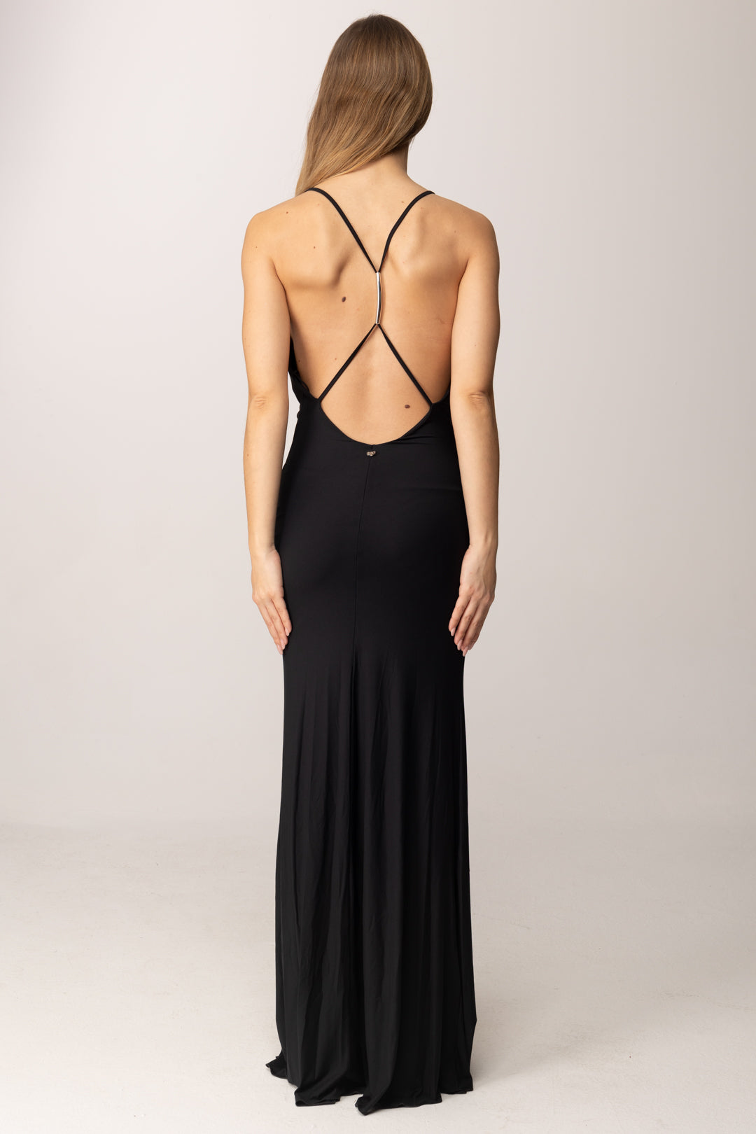 Aniye By Abito Lungo Ria con Intreccio Sul Retro 185223 BLACK