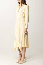 Elisabetta Franchi Abito Midi Asimmetrico con Collana AB86352E2 LEMONADE