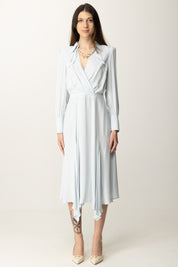Elisabetta Franchi Abito Midi Asimmetrico con Collana AB86352E2 SKY BLUE