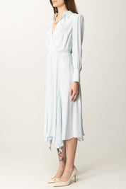 Elisabetta Franchi Abito Midi Asimmetrico con Collana AB86352E2 SKY BLUE
