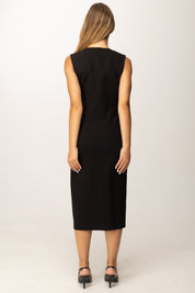 Patrizia Pepe Abito Midi con Spacco e Zip 2A3001 A498 NERO