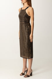 Patrizia Pepe Abito Midi con Strass 2A2950 A601 BLACK & TOPAZ