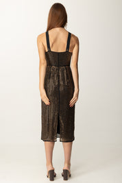 Patrizia Pepe Abito Midi con Strass 2A2950 A601 BLACK & TOPAZ