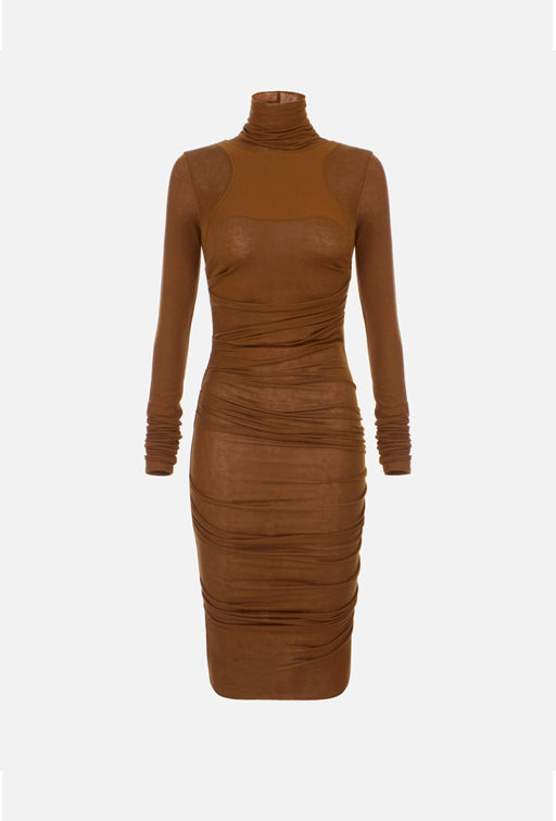 Elisabetta Franchi Abito Midi In Jersey Leggero con Drappeggi AB02B66E2 SIGARO