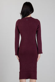 Manila Grace Abito Midi In Maglia a Coste A477VU PORT ROYALE :AI26