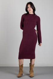 Manila Grace Abito Midi In Maglia a Coste A477VU PORT ROYALE :AI26