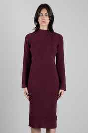Manila Grace Abito Midi In Maglia a Coste A477VU PORT ROYALE :AI26