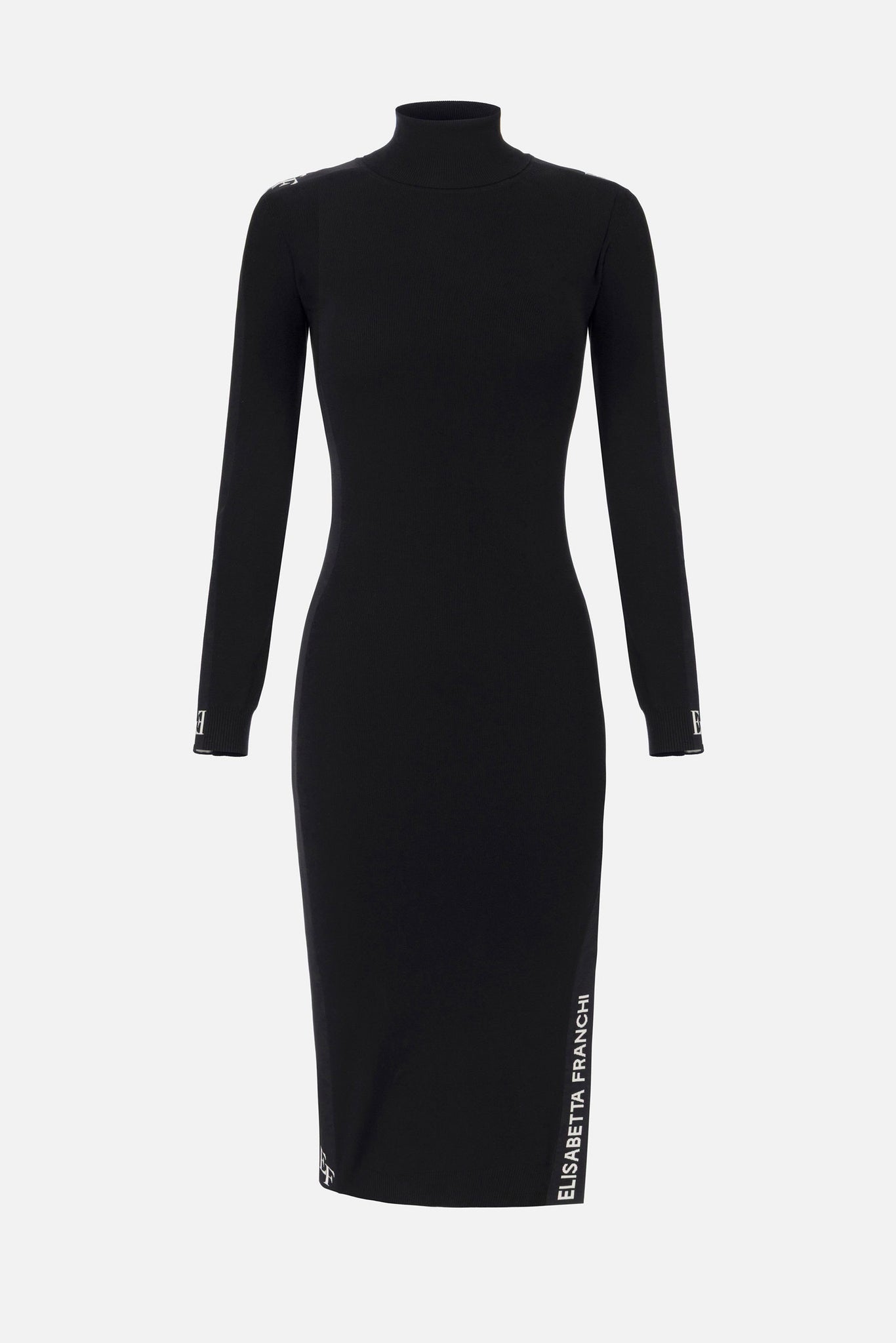 【Elisabetta Franchi】ニットワンピース Elisabetta Franchi Woman Midi Dress In Knit with Shiny Stripes