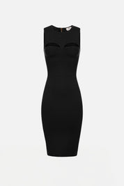 Elisabetta Franchi Abito Midi In Maglia con Cut-out AM05B66E2 NERO
