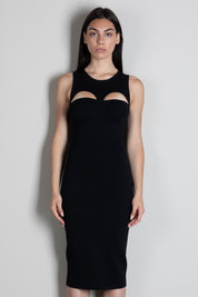 Elisabetta Franchi Abito Midi In Maglia con Cut-out AM05B66E2 NERO