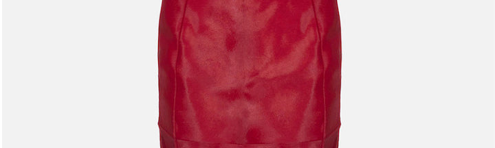 Elisabetta Franchi Abito Midi In Pelle con Lacci Criss-cross AP02G68E2 RED PASSION