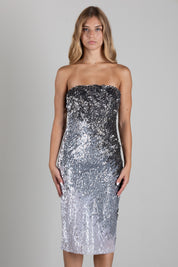 Elisabetta Franchi Abito Midi In Tulle Metallizzato AB02067E2 AVORIO