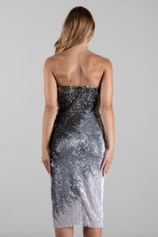 Elisabetta Franchi Abito Midi In Tulle Metallizzato AB02067E2 AVORIO