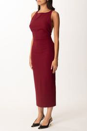 Aniye By Abito Midi Sienna Scollo Canotta 181159 BURGUNDY