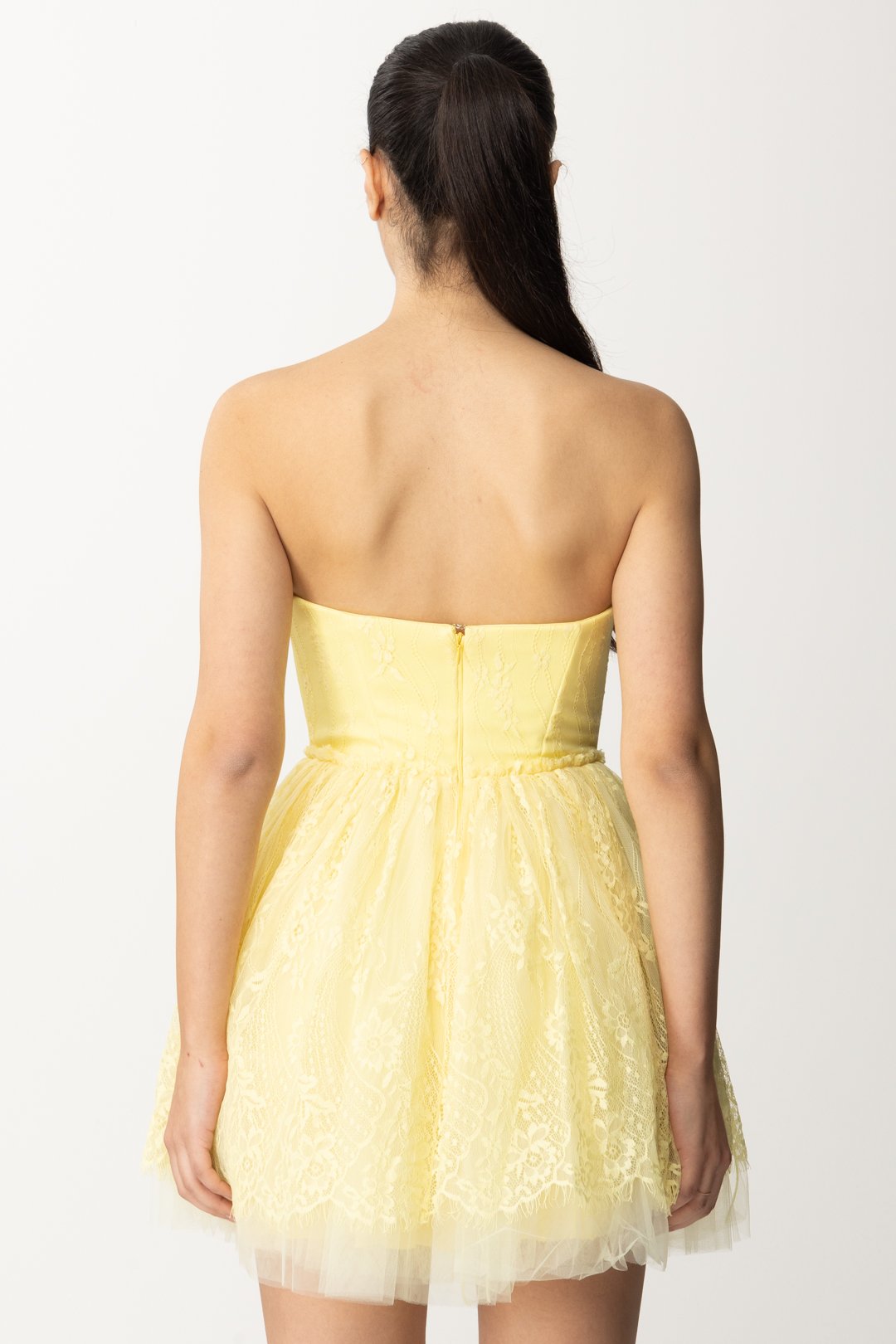sachin and babi light blue dress Ruffle Sleeve Mini Dress Yellow