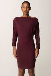 Patrizia Pepe Abito Mini Full Zip In Jersey Stretch 8A1501 J321 PURPLE RED