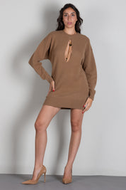 Elisabetta Franchi Abito Mini In Maglia con Dettagli Cut-out AM23T66E2 DAINO