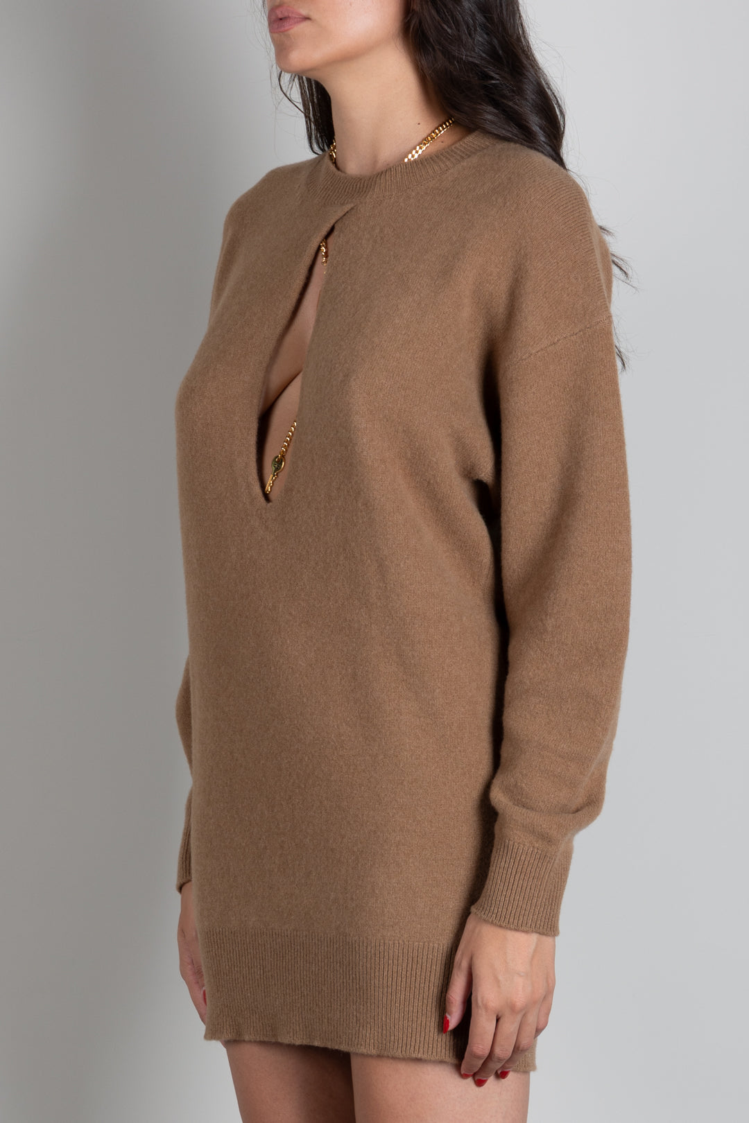 Elisabetta Franchi Abito Mini In Maglia con Dettagli Cut-out AM23T66E2 DAINO
