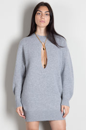 Elisabetta Franchi Abito Mini In Maglia con Dettagli Cut-out AM23T66E2 GRIGIO MELANGE