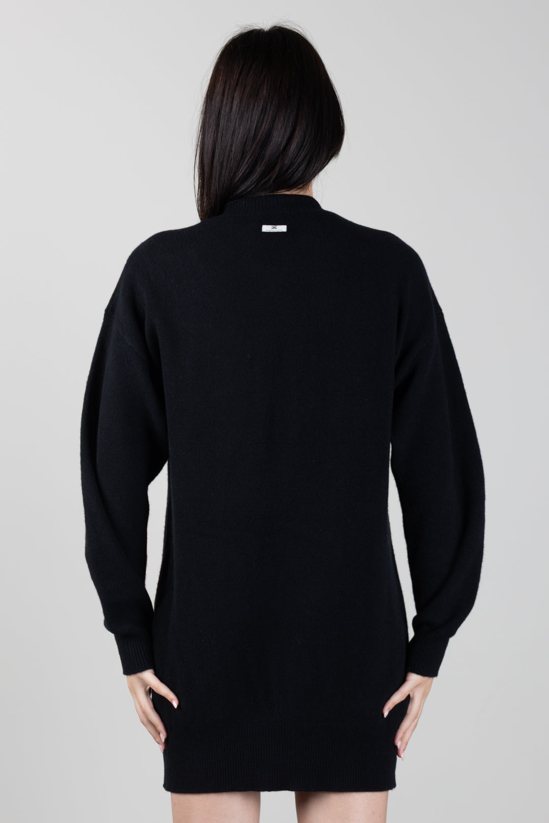 Elisabetta Franchi Abito Mini In Maglia con Dettagli Cut-out AM23T66E2 NERO