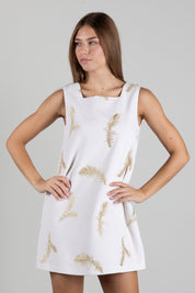 Elisabetta Franchi Bambina Abito Mini Jacquard con Piume In Lurex EFAB7130TV165.0015