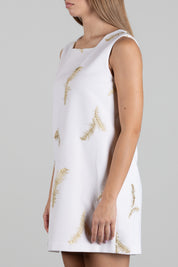 Elisabetta Franchi Bambina Abito Mini Jacquard con Piume In Lurex EFAB7130TV165.0015