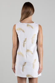 Elisabetta Franchi Bambina Abito Mini Jacquard con Piume In Lurex EFAB7130TV165.0015