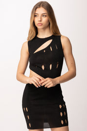 Akep Abito Mini Traforato con Cut-out VSKD13305 NERO